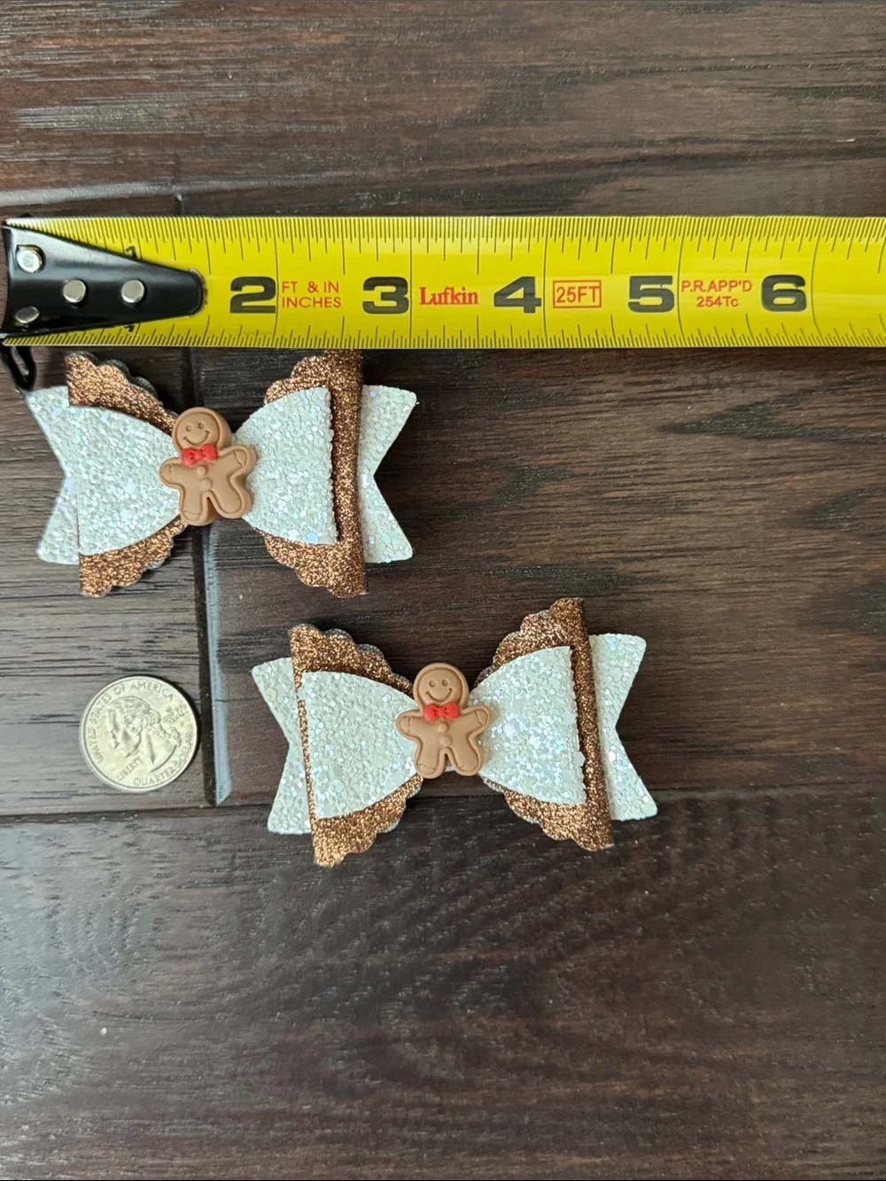 NWOT Glitter Holiday Bow Hair Clips for Kids